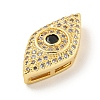 Brass Micro Pave Clear Cubic Zirconia Beads KK-G493-10G-01-2