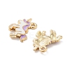 Light Gold Plated Alloy Enamel Pendants ENAM-M219-08KCG-02-2