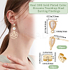 20Pcs Brass Cubic Zirconia Stud Earring Findings KK-BBC0010-86-2