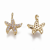 Brass Micro Pave Cubic Zirconia Charms LS-ZIRC-F103-21A-G-2