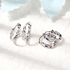 Brass Micro Pave Cubic Zirconia Hoop Earrings EJEW-P322-02P-1