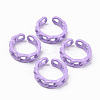 Spray Painted Alloy Cuff Rings LS-X-RJEW-T011-29C-RS-1