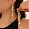 Leaf Tassel Brass Chandelier Earrings FS-WGB1A2D-01-2