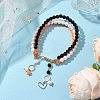 6mm Round Shell Pearl & ABS Plastic Imitation Pearl Tree-Color Multi-Strand Bracelets for Women BJEW-JB10493-2