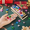 50Pcs Plating Opaque Acrylic Beads PACR-TA0001-23-6