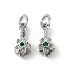 Brass Micro Pave Cubic Zirconia Peg Bails Pendants KK-K277-11P-1