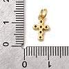 Brass Micro Pave Cubic Zirconia Pendants KK-I360-006G-02-3