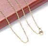 Ion Plating(IP) 304 Stainless Steel Cable Chain Necklaces NJEW-M124-01G-3