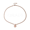 Ion Plating(IP) 304 Stainless Steel Snake Chain Necklaces NJEW-G081-12RG-2