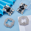 4Pcs 2 Style Alloy Rhinestone Shoe Buckle Clips AJEW-GF0008-65-4