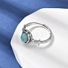 Natural Amazonite Finger Rings RJEW-A084-03P-06-3