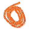 Electroplate Transparent Glass Beads Strands EGLA-A046-01B-24-3