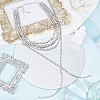 1Pc Iron Rhinestone Tennis Chains Bib Necklace NJEW-FG0001-11A-3