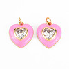 Brass Enamel Pendants KK-T013-15E-NF-1