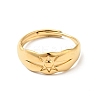 Ion Plating(IP) 304 Stainless Steel Sun Adjustable Ring for Men Women RJEW-I085-14G-2