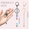 10Pcs Alloy Bar Beadable Keychain for Jewelry Making DIY Crafts KEYC-YW0001-29RG-3