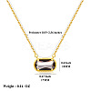 304 Stainless Steel Pave Cubic Zirconia Oval Birth Stone Pendant Necklaces for Women FS-WGC2097-05-1