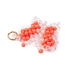 Glass Seed Beaded Butterfly Pendants PALLOY-MZ00473-5