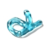 Transparent Resin Alphabet Pendants LS-RESI-C028-02R-3