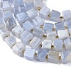 Natural Blue Lace Agate Beads Strands G-G053-B23-01-4