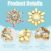2Pcs Flower Rhinestone Ornament Accessories DIY-FG0006-42G-01-4