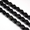 Natural Obsidian Faceted Rhombus Beads Strands G-L235A-05-1