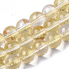 Transparent Spray Painted Glass Bead Strands LS-GLAA-N035-03C-B08-1