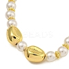 Rack Plating Brass & ABS Plastic Pearl Beads Beaded Necklaces for Women NJEW-C059-16G-2