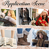 Women Imitation Rabbit Hair Cuffs Oversleeve Arm Gloves AJEW-WH20018-34C-4