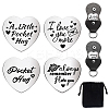 Heart Double-Sided Engraved Stainless Steel Commemorative Decision Maker Coin Set AJEW-GL0002-01K-1