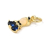 Brass Micro Pave Colorful Cubic Zirconia Glass Pendants X-KK-R162-026J-G-2