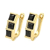 Rack Plating Brass Micro Pave Cubic Zirconia Hoop Earring Findings EJEW-C102-22G-03-1