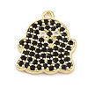 Rack Plating Brass Cubic Zirconia Pendants KK-D031-04G-01-1
