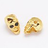 Eco-Friendly Brass Micro Pave Cubic Zirconia Beads X-ZIRC-P017-11G-NR-1