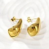 304 Stainless Steel Teardrop Stud Earrings for Women EJEW-S272-03G-3