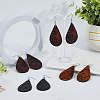 4 Pairs 4 Colors PU Leather Dangle Earrings with Steel Iron Pins EJEW-FI0003-09-4