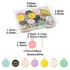 40Pcs 8 Colors Alloy Enamel Pendants ENAM-FS0002-06-4