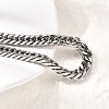 304 Stainless Steel Cuban Chain Bracelets for Men BJEW-B140-06C-3