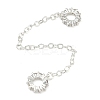 Brass Micro Pave Clear Cubic Zirconia European Beads KK-G557-18S-1