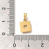 Ion Plating(IP) 304 Stainless Steel Micro Pave Cubic Zirconia Pendants STAS-H228-04G-03-3