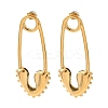 Paper Clip with Heart 304 Stainless Steel Stud Earrings for Women EJEW-G444-02G-2