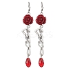 304 Stainless Steel Dangle Earrings EJEW-JE06065-S-1