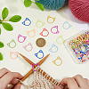 96Pcs 12 Colors Baking Paint Iron Stitch Markers IFIN-HS0001-05-3