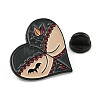 Gothic Sexy Butt Heart Shaped Enamel Pins JEWB-B016-02EB-04-3