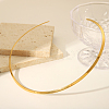Simple 304 Stainless Steel Flat Cuff Choker Necklaces Fashion Jewelry for Women RC6869-1-1