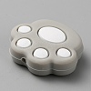 Cat Paw Print Food Grade Eco-Friendly Silicone Focal Beads LS-SIL-WH0012-040E-2