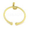 Rack Plating Brass Open Cuff Rings for Women RJEW-F162-02G-J-3