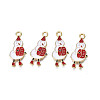Rack Plating Alloy Enamel Pendants ENAM-N055-171B-1