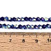 AB Color Plated Transparent Glass Beads Strands GLAA-G127-01-01Q-2