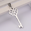 Tarnish Resistant Key 304 Stainless Steel Pendants LS-STAS-E104-02P-1